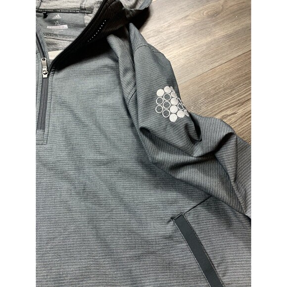 Adidas Adicross Anorak 1/2 Zip Hooded Jacket Men’s XL Zekelman Industries Logo - Picture 3 of 8